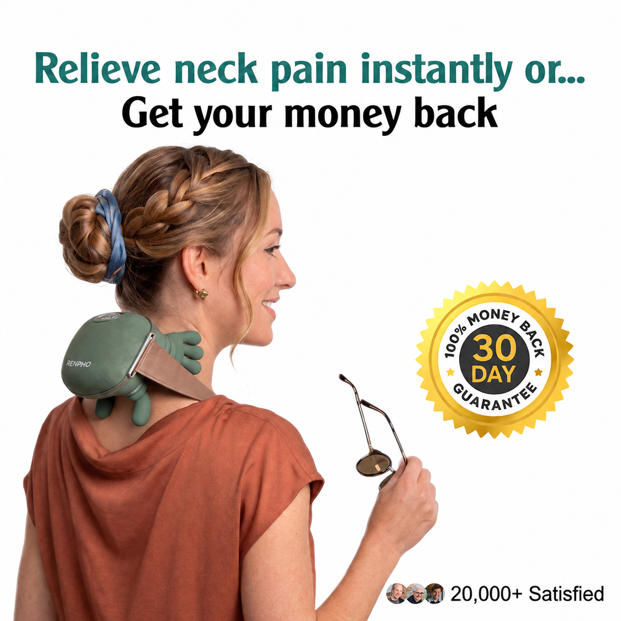 Neck and Back Massager for Pain Relief